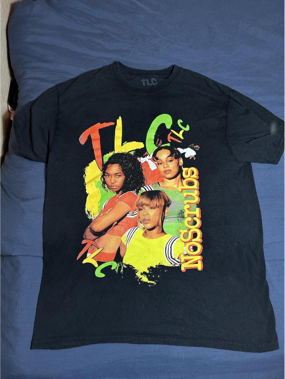 TLC CrazySexyCool Graphic T-Shirt Black 90s Music Band Tee Size M